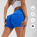 High Waist Hip Lifting Shorts With Pockets Quick Dry Yoga Fitness Sports Pants Summer Women Clothes - Anam Online