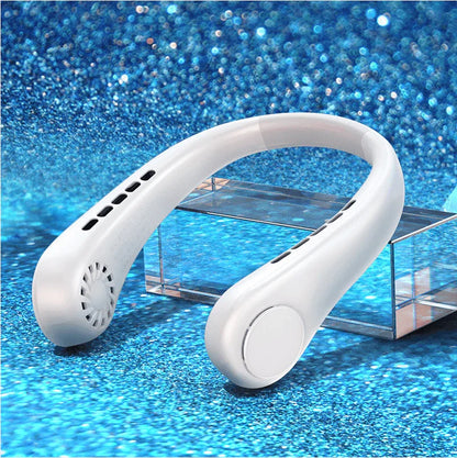 New Mini Neck Fan Portable Bladeless Hanging Neck Rechargeable Air Cooler Mini Summer Sports Fans - Anam Online