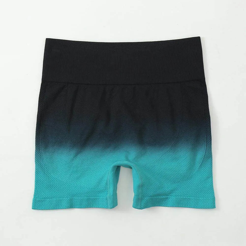 Striped Yoga Shorts High Waist Hip-lifting Tight Pants For Women Running Fitness Sports Leggings - Anam Online
