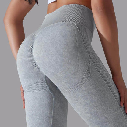 Knitted Seamless Yoga Pants Running Sports Fitness High Waist Butt Lifting Leggings Women Clothing - Anam Online