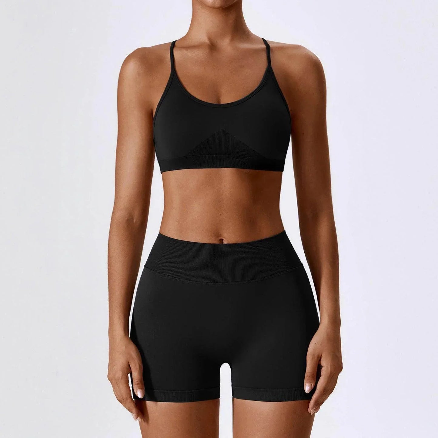 Seamless Beauty Back Yoga Clothes Running Quick-drying Tight Sports Fitness Clothes Suit Women - Anam Online
