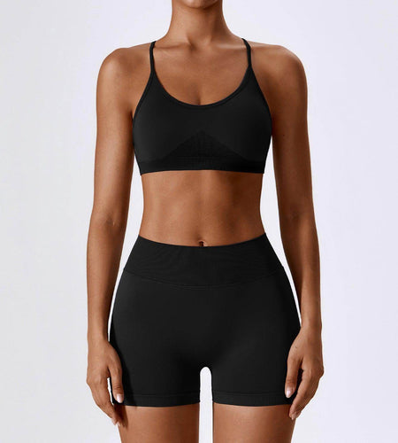 Seamless Beauty Back Yoga Clothes Running Quick-drying Tight Sports Fitness Clothes Suit Women - Anam Online