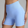 Seamless Yoga Shorts Women Solid Colour High Waist Hip-lifting Fitness Pants Running Sweatpants - Anam Online