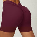 Back Waist Deep V-shaped Wrinkle Tight Yoga Shorts - Anam Online
