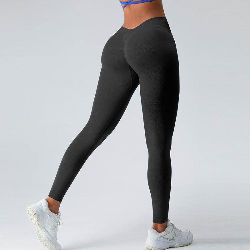 Seamless V Waist Yoga Pants Female High Waist Hip Lift - Anam Online
