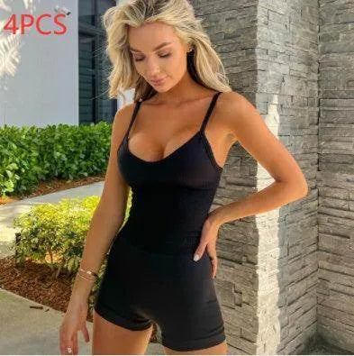 Spaghetti Strap Sports Jumpsuit – Sleek & Comfy Activewear - Anam Online