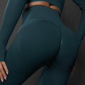High Waist Seamless Yoga Pants Women's Solid Colour Full Length Leggings Fitness Hip Up Running Sport Gym Legging Outfits - Anam Online
