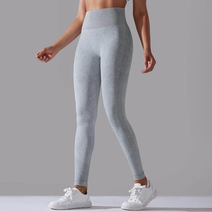 Knitted Seamless Yoga Pants Running Sports Fitness High Waist Butt Lifting Leggings Women Clothing - Anam Online