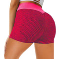 Honeycomb Design Yoga Pants Solid Colour Hip-lifting Fitness Sports Shorts For Women - Anam Online