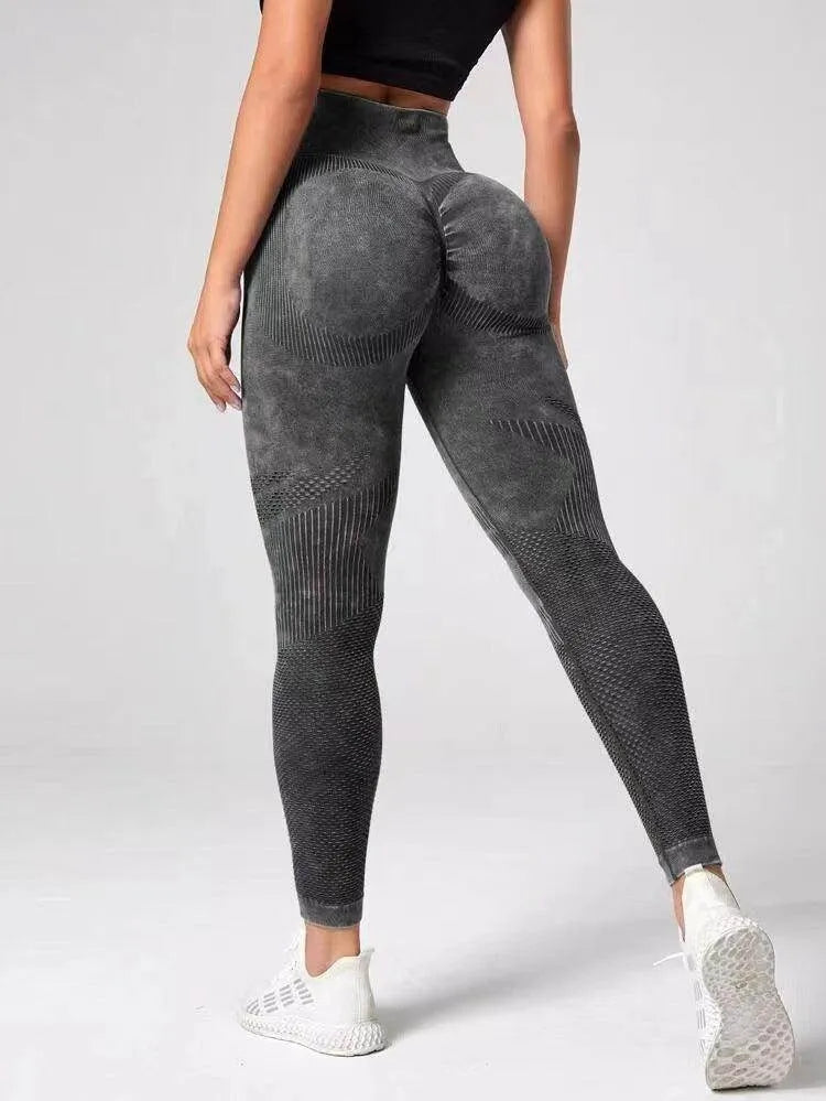 Hollow Design Seamless Leggings High Waist Hip Lifting Running Sports Fitness Yoga Pants Fashion Women Clothing - Anam Online