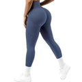 High Waist Seamless Leggings Threaded Knitted Fitness Pants Solid Women's Slimming Sports Yoga Pants Elastic Running Sport Leggings - Anam Online