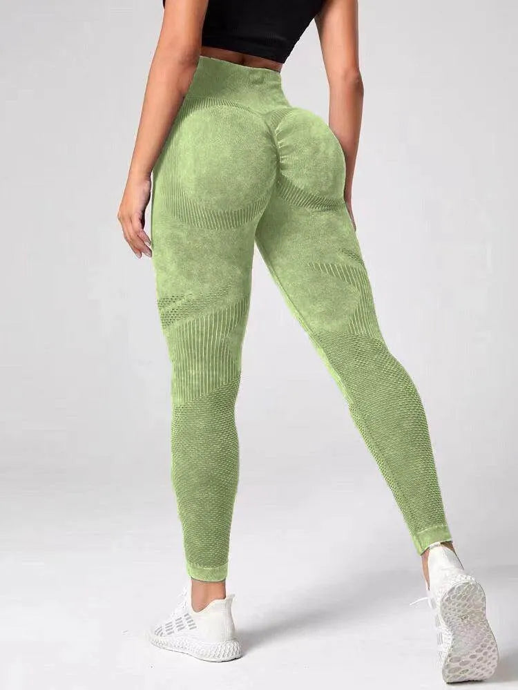 Hollow Design Seamless Leggings High Waist Hip Lifting Running Sports Fitness Yoga Pants Fashion Women Clothing - Anam Online