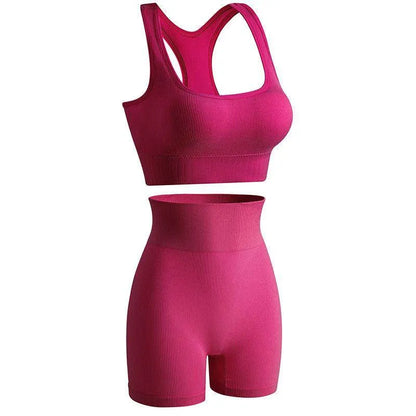 Women's Wireless Sports Yoga Bra And Shorts Suit - Anam Online