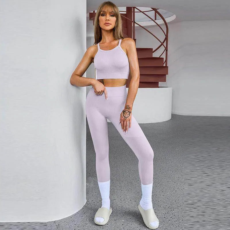 New Solid Color Sleeveless Sports Suit Women - Anam Online