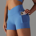 Yoga Shorts With Phone Pocket Design Fitness Sports Pants For Women Clothing - Anam Online