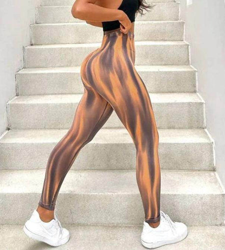 New Tie Dye Aurora Print Sports Pants Seamless High Waisted Fitness Yoga Pants For Women Gym Running Sweatpants Trousers - Anam Online