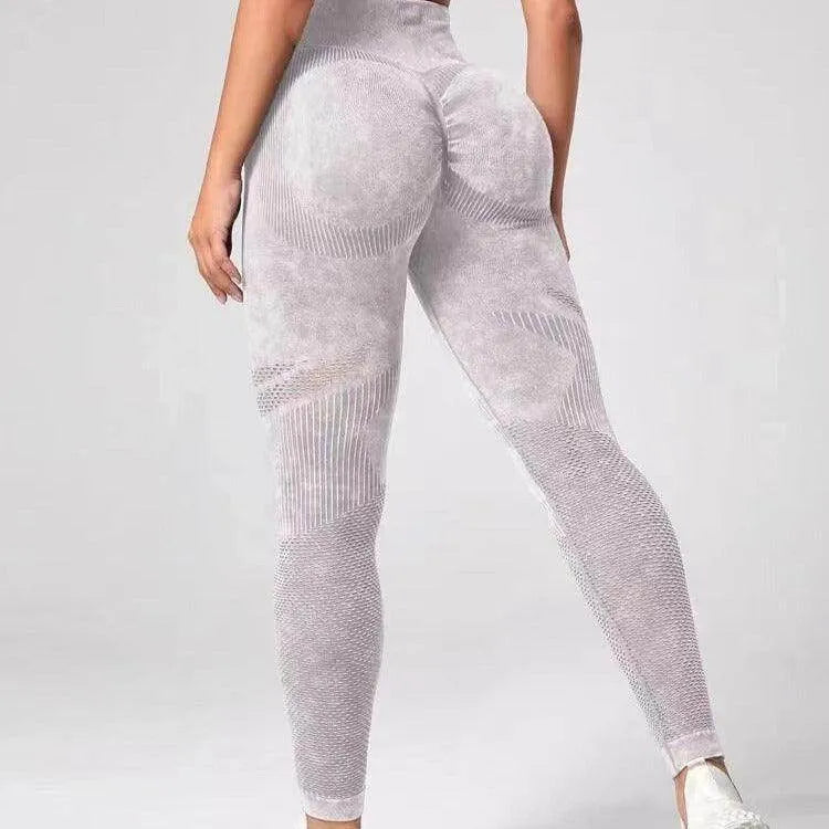 Hollow Design Seamless Leggings High Waist Hip Lifting Running Sports Fitness Yoga Pants Fashion Women Clothing - Anam Online