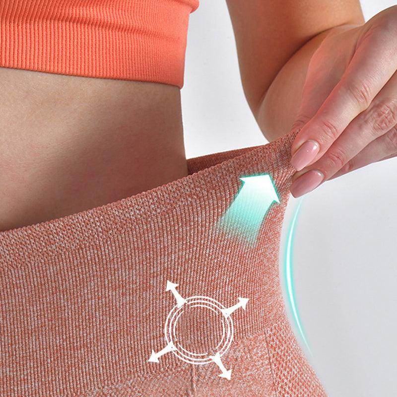 Striped Yoga Shorts High Waist Hip-lifting Tight Pants For Women Running Fitness Sports Leggings - Anam Online