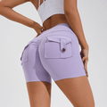 High Waist Hip Lifting Shorts With Pockets Quick Dry Yoga Fitness Sports Pants Summer Women Clothes - Anam Online