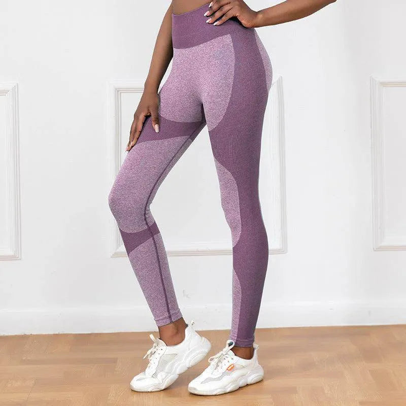 Striped Printed Yoga Pants High Waist Seamless Leggings Stretch Butt Lift Quick-drying Running Sports Fitness Pant Women Clothing - Anam Online