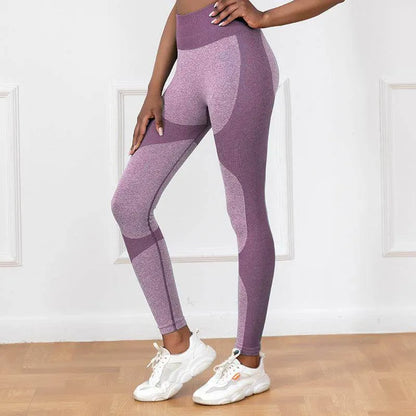 Striped Printed Yoga Pants High Waist Seamless Leggings Stretch Butt Lift Quick-drying Running Sports Fitness Pant Women Clothing - Anam Online