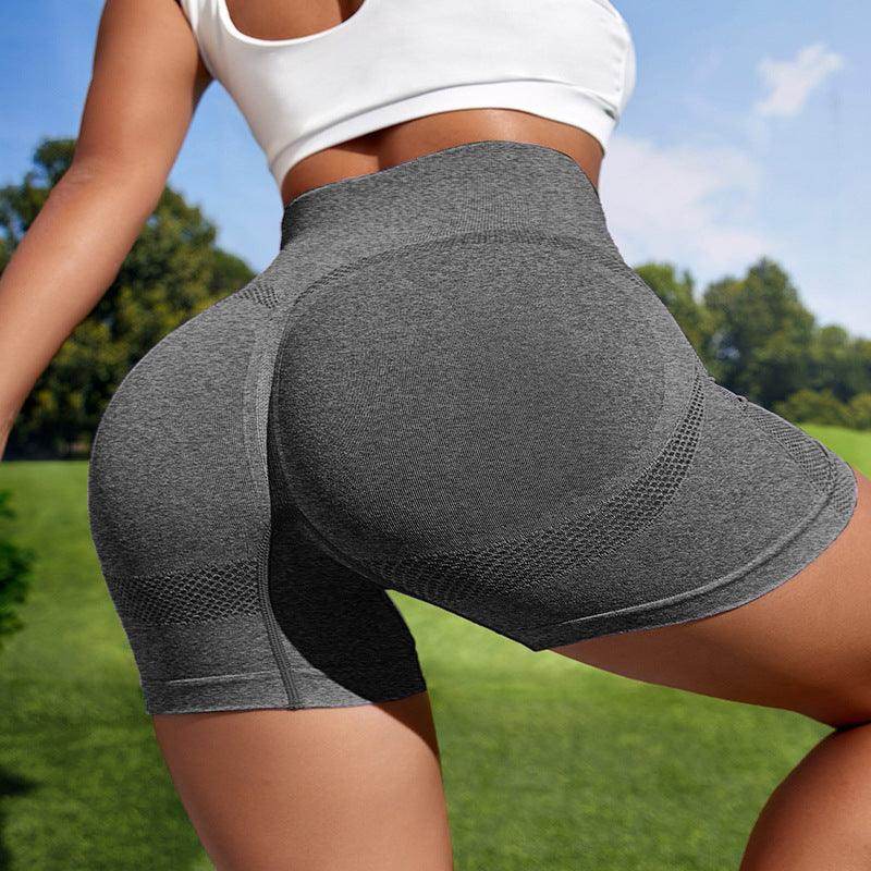 Women Sport Seamless Short Leggings High Waist Elastic Solid Yoga Leggings Fitness Gym Training Joggings Pants - Anam Online