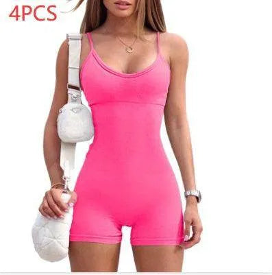 Spaghetti Strap Sports Jumpsuit – Sleek & Comfy Activewear - Anam Online