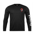 Black long-sleeve shirt with a logo on the chest and 'Olymipic' text on the sleeve against a white background