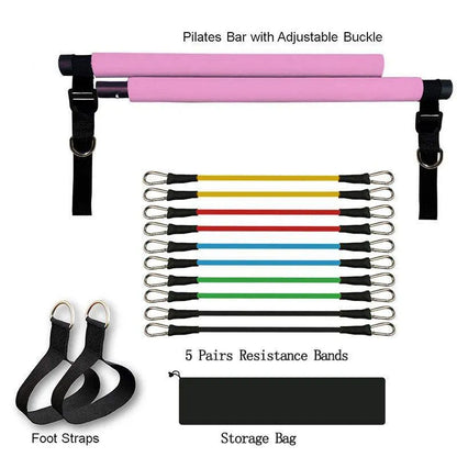 Fitness Yoga Pilates Bar Portable Gym Accessories Sport Elastic Bodybuilding Resistance Bands For Home Trainer Workout Equipment - Anam Online