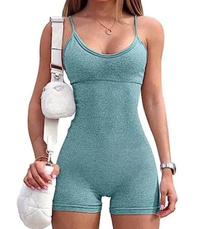 Spaghetti Strap Sports Jumpsuit – Sleek & Comfy Activewear - Anam Online