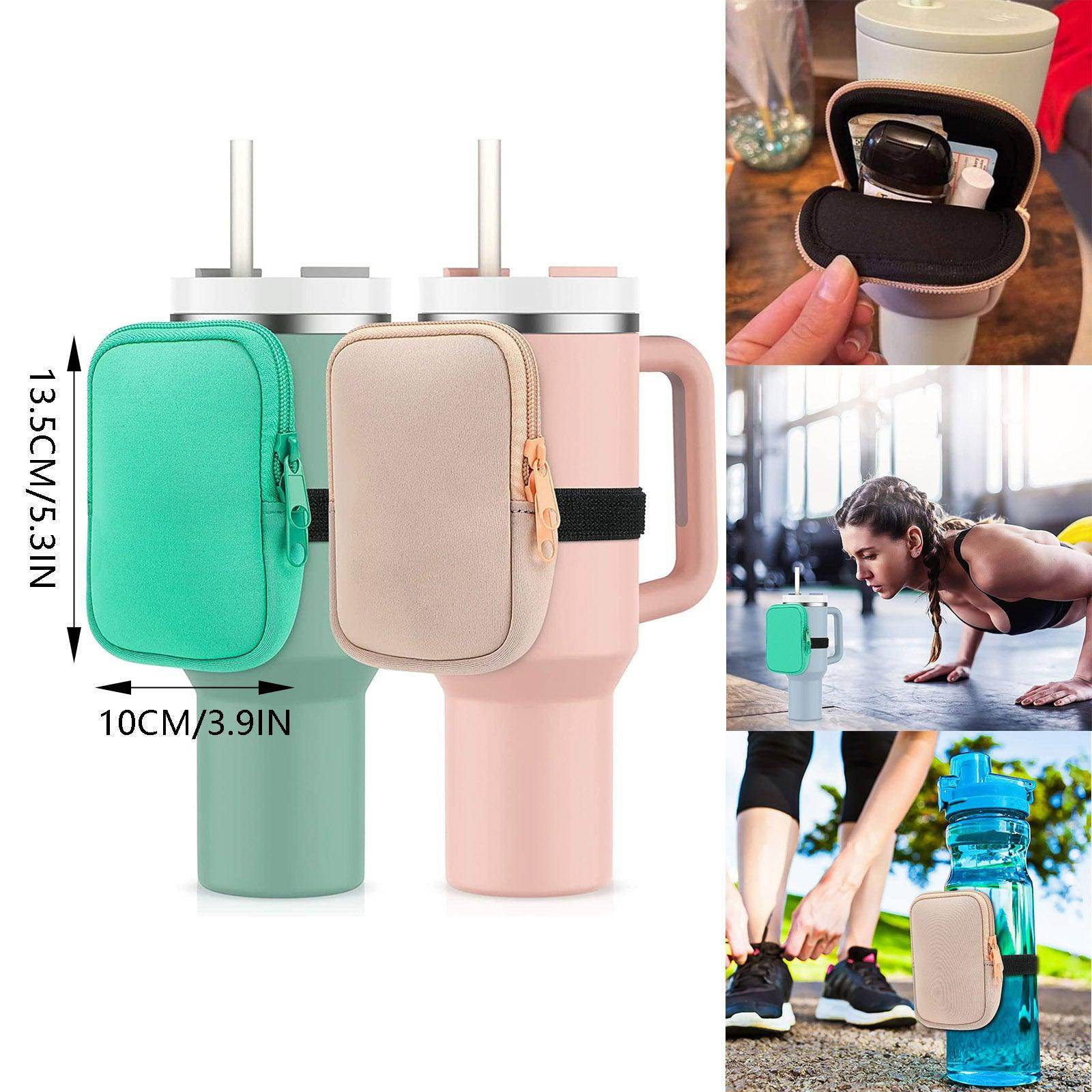 Water Bottle Pouch For For Drinking Cup Water Bottle Caddy Neoprene Tumbler Bag For Cards Keys Wallet Earphone - Anam Online