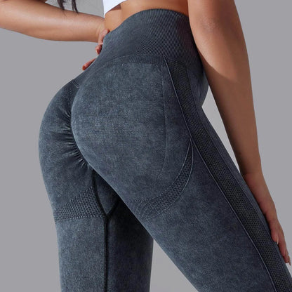 Knitted Seamless Yoga Pants Running Sports Fitness High Waist Butt Lifting Leggings Women Clothing - Anam Online