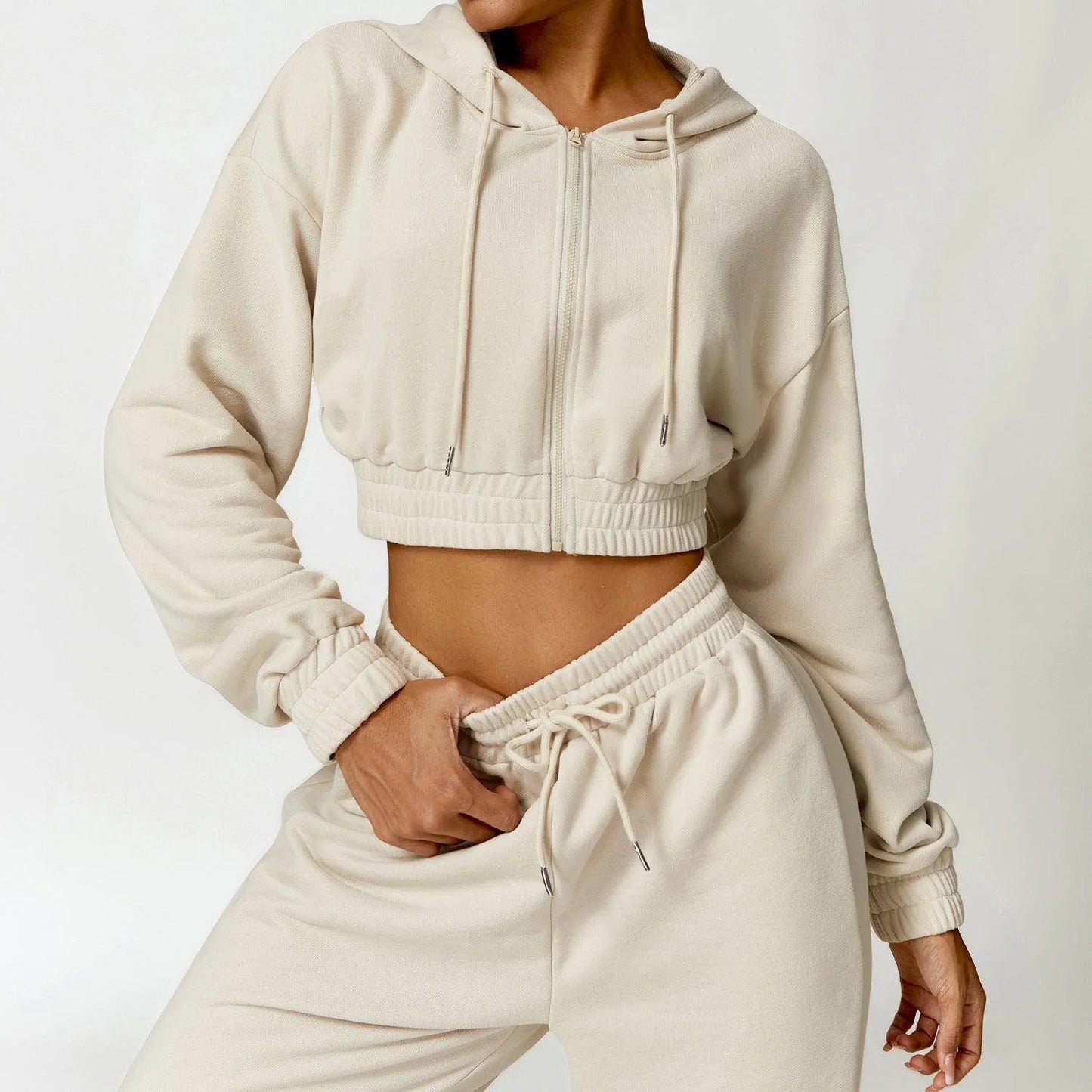 Warm And Loose Long Sleeve Sweater Coat Zipper - Anam Online