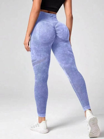 Hollow Design Seamless Leggings High Waist Hip Lifting Running Sports Fitness Yoga Pants Fashion Women Clothing - Anam Online
