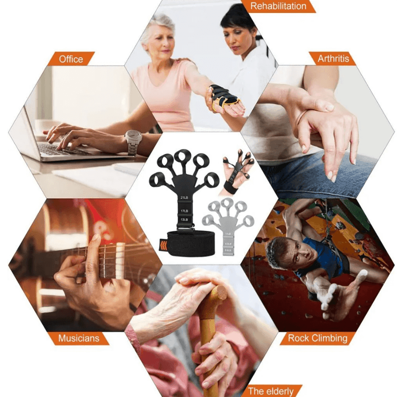 Silicone Grip Device Stretcher Finger Gripper Strength Trainer Strengthen Rehabilitation Training - Anam Online