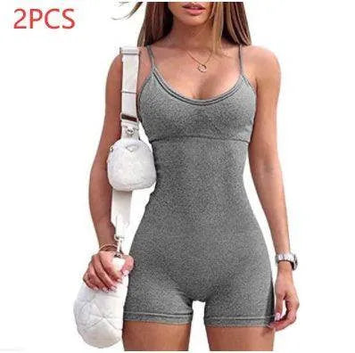 Spaghetti Strap Sports Jumpsuit – Sleek & Comfy Activewear - Anam Online