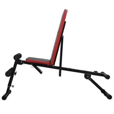 VidaXL Adjustable Sit-Up Bench with 30.5 kg Barbell & Dumbbell Set – Perfect for Home Workouts - Anam Online