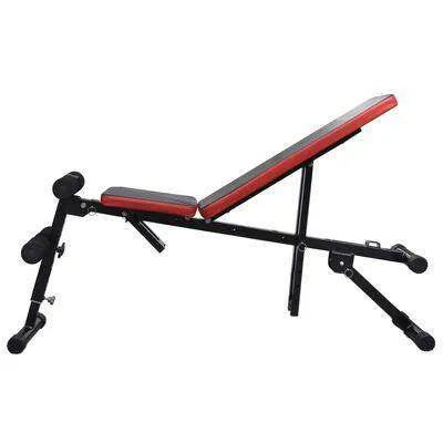 VidaXL Adjustable Sit-Up Bench with 30.5 kg Barbell & Dumbbell Set – Perfect for Home Workouts - Anam Online