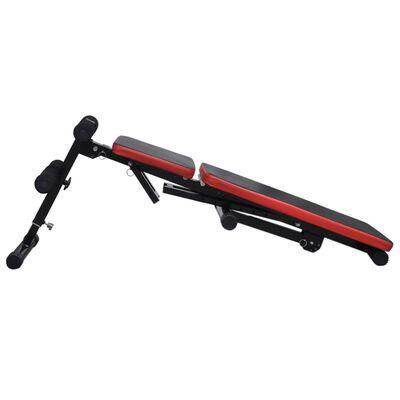 VidaXL Adjustable Sit-Up Bench with 30.5 kg Barbell & Dumbbell Set – Perfect for Home Workouts - Anam Online