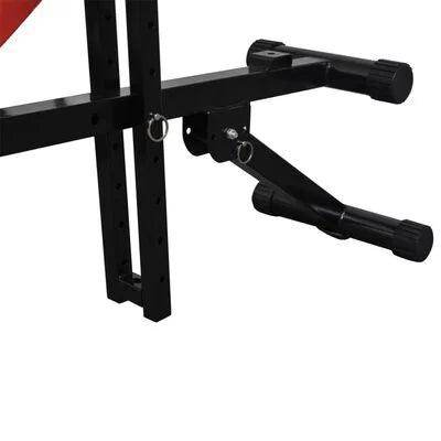 VidaXL Adjustable Sit-Up Bench with 30.5 kg Barbell & Dumbbell Set – Perfect for Home Workouts - Anam Online