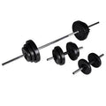 VidaXL Adjustable Sit-Up Bench with 30.5 kg Barbell & Dumbbell Set – Perfect for Home Workouts - Anam Online